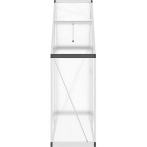 vidaXL - Tuinkas - met - basisframe - 169x58x195 - cm - aluminium - zilverkleurig