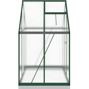 vidaXL Gewächshaus mit Fundamentrahmen Grün 169x114x202 cm Aluminimum