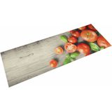 vidaXL Keukenmat wasbaar tomatenprint 60x180 cm fluweel
