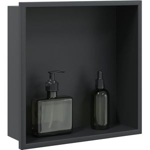 vidaXL Douchenis 32x32x9 cm roestvrijstaal matzwart