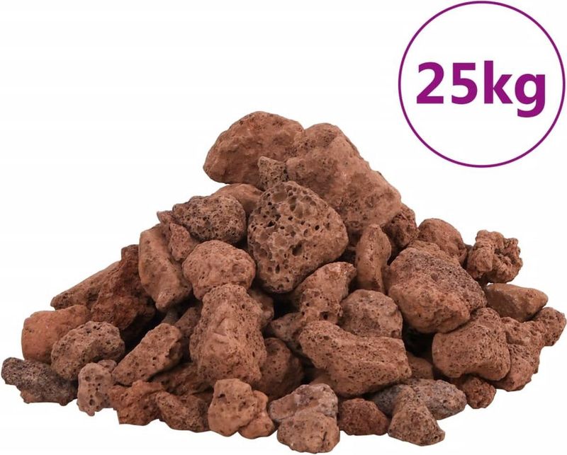 vidaXL Lavagranulat 25 kg Rot 1-2 cm