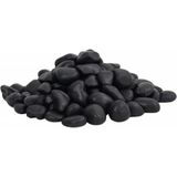 Polierte Kiesel 10 kg Schwarz 2-5 cm Vidaxl