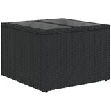 vidaXL 5-tlg. Garten-Sofagarnitur mit Kissen Schwarz Poly Rattan