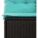 vidaXL - 10-delige - Loungeset - met - kussens - poly - rattan - zwart