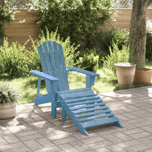 vidaXL - Adirondack Stoel - Blauw - Massief Vurenhout