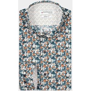 Giordano - Casual Overhemd - Blauw - Katoen/Elastaan