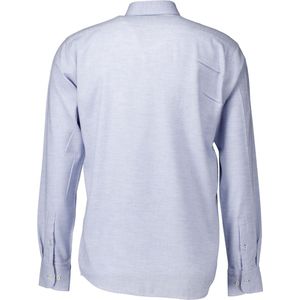 Giordano - Casual Hemd - Blauw - Katoen - Lange Mouw