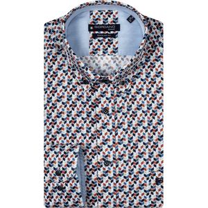 Giordano - Overhemd - Rood - Katoen - Geprint - Button-Down