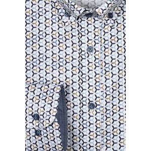 Giordano - Ivy Casual Hemd - Bruin - Katoen/Elastaan