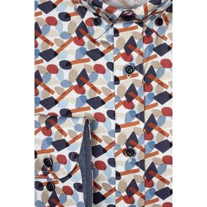 Giordano - Overhemd - Blauw - Katoen