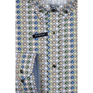 Giordano - Overhemd - Groen - Katoen en Stretch - Wijde Fit