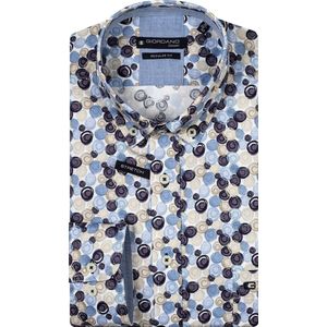 Giordano - Casual Overhemd - 427032 - Katoen/Elasthan - Allover Print - Borstzakje