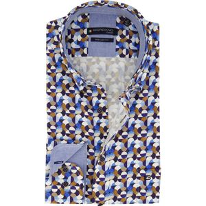 casual overhemd Giordano Regular Fit blauw borstzak