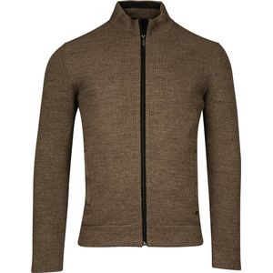 Baileys - Vest - Bruin - Wol/Acryl - Gebreide Textuur