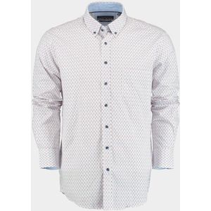 R.B. Boston - Casual Overhemd - Rood - Lange Mouw - Regular Fit - Cotton