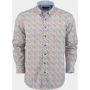 R.B. Boston Casual hemd lange mouw Rood Regular Fit Cotton 427670/322