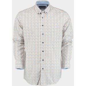 R.B. Boston - Overhemd - Bruin - Katoen - Lange Mouwen