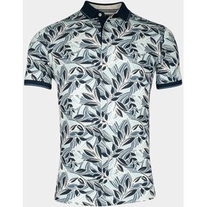 Baileys - Polo Korte Mouw - Blauw - 2-Tone - Materiaal: Katoen