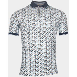 Baileys Polo korte mouw Blauw Poloshirt Pique with all over 515231/62