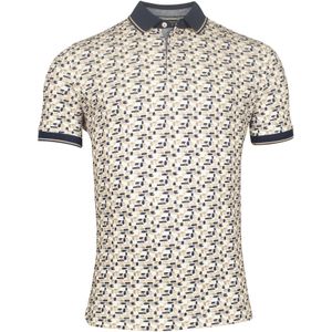 Baileys polo beige geprint met boord