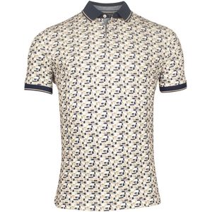 Baileys - Poloshirt - Beige - Multicolor Print - Katoen