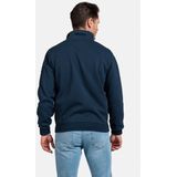 Baileys Vest - Blauw Sweat Cardigan met Zip - Fine Piqu