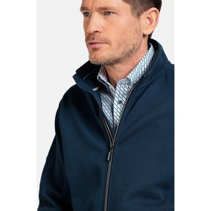 Baileys Vest - Blauw Sweat Cardigan met Zip - Fine Piqu