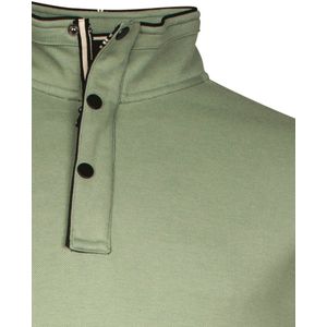 Baileys - Trui Half Zip - Groen - Katoen - Normale Fit