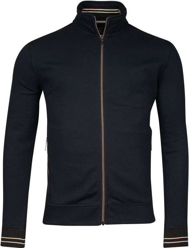 Baileys Vest Blauw Sweat Cardigan Zip Honeycomb 512259/60
