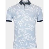 Baileys - Polo Korte Mouw - Blauw - Pique - 2-Tone