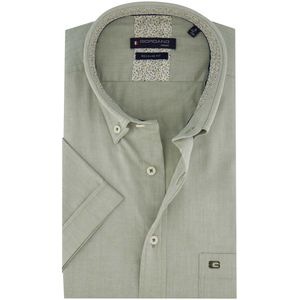 Giordano - Overhemd - Groen - Regular Fit - Korte Mouw