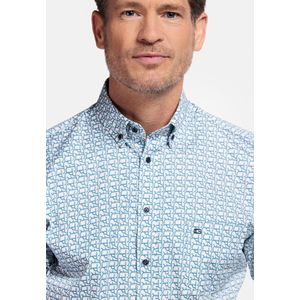 Giordano - Overhemd - Blauw - Katoen/Elastaan - Wijde Fit