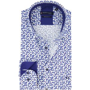 casual overhemd Giordano Regular Fit donkerblauw geprint