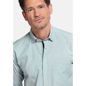 Giordano Overhemd - Groen - Tencel - Borstzak