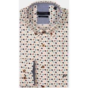 Giordano Casual Hemd Korte Mouw - Roze - 100% Katoen