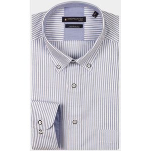Giordano Ivy Overhemd lichtblauw, Gestreept