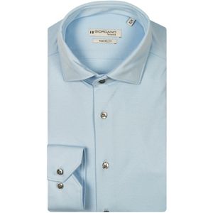Giordano - Jersey Overhemd - Blauw - 100% Katoen - Modern Fit