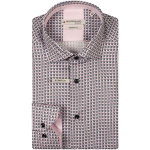 Giordano - Modern Fit Overhemd - Minimal Allover Print - 97% Katoen/3% Elasthan