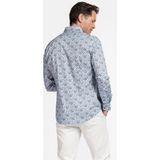 Giordano - Overhemd - Gebloemd - Lange Mouwen - 97% Katoen/3% Elasthan