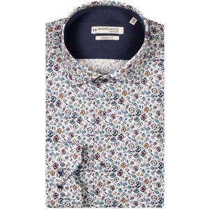 Giordano - Overhemd - Gebloemd - Lange Mouwen - 97% Katoen/3% Elasthan