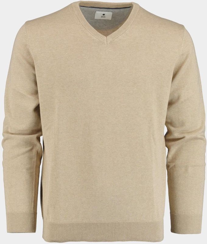 Bos - Pullover - Beige - Cotton - Regular Fit