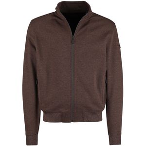 Baileys - Sweat Cardigan Zip - Bruin - Mélange - Opstaande Kraag