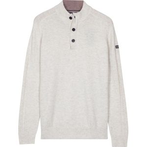 Baileys – Heren – Gebreide trui – Wollen – Pullover – Regular fit – Licht beige – 520095-825