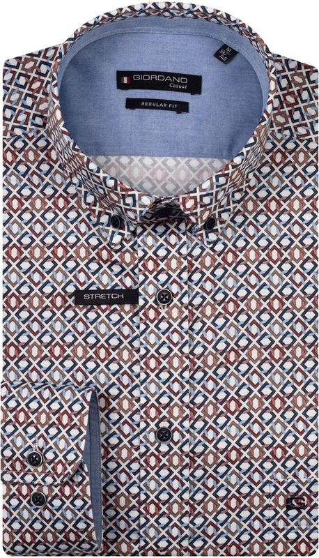 Giordano - Ivy Long Sleeve - Herenoverhemd - Paars - Lange Mouw