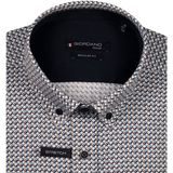 Giordano - Lange Mouw Overhemd - Heren - Blauw - 100% Katoen - 527020