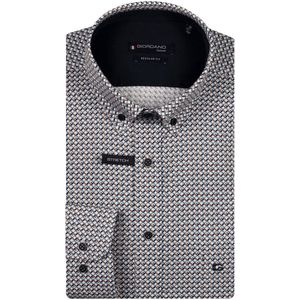 Giordano - Lange Mouw Overhemd - Heren - Blauw - 100% Katoen - 527020