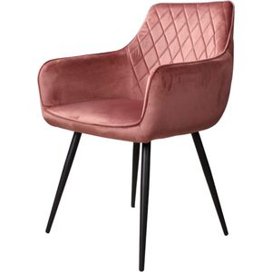 DS4U® Ravi 3.0 eetkamerstoel velours - roze