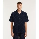 Denham Bowling Shirt Donkerblauw