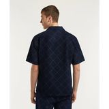 Denham Bowling Shirt Donkerblauw