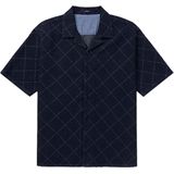 Denham Bowling Shirt Donkerblauw